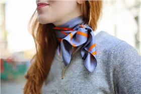 絲巾的各種系法——真絲圍巾。真絲絲巾、圍巾定制