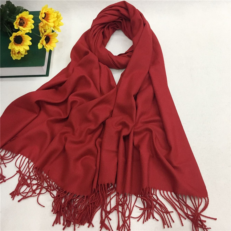 仿羊絨圍巾廠家定制—棗紅YFYR-8 仿羊絨圍巾廠家定制—棗紅YFYR-8