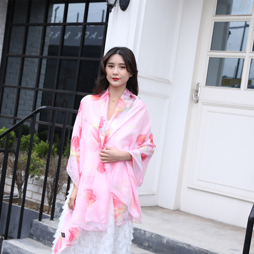 印花真絲絲巾 印花真絲絲巾