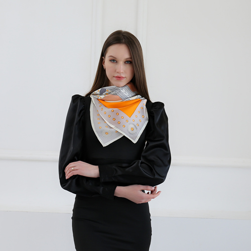 絲巾的各種系法——真絲圍巾。真絲絲巾、圍巾定制