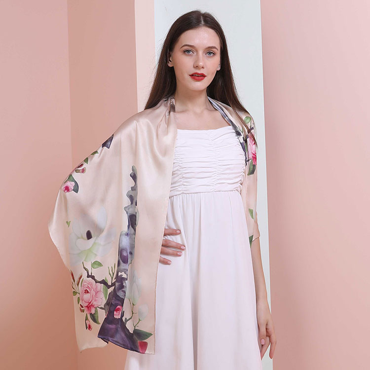 圍巾的各種圍法-真絲圍巾，真絲絲巾，羊絨圍巾